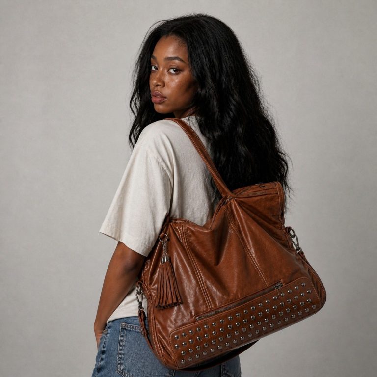Sac bandoulière femme — Romane porté