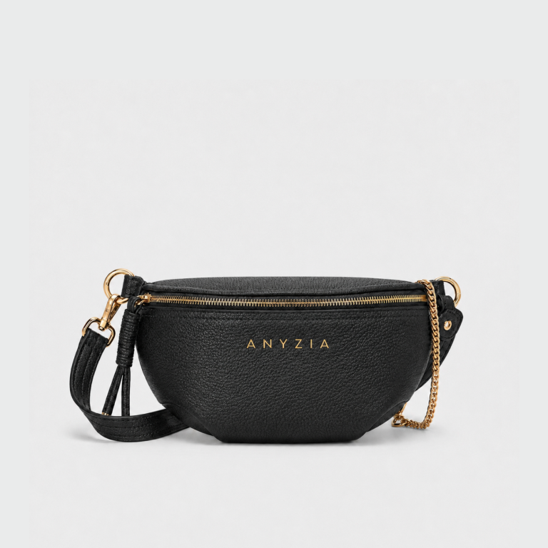 Sac banane femme tendance noir — Colombe