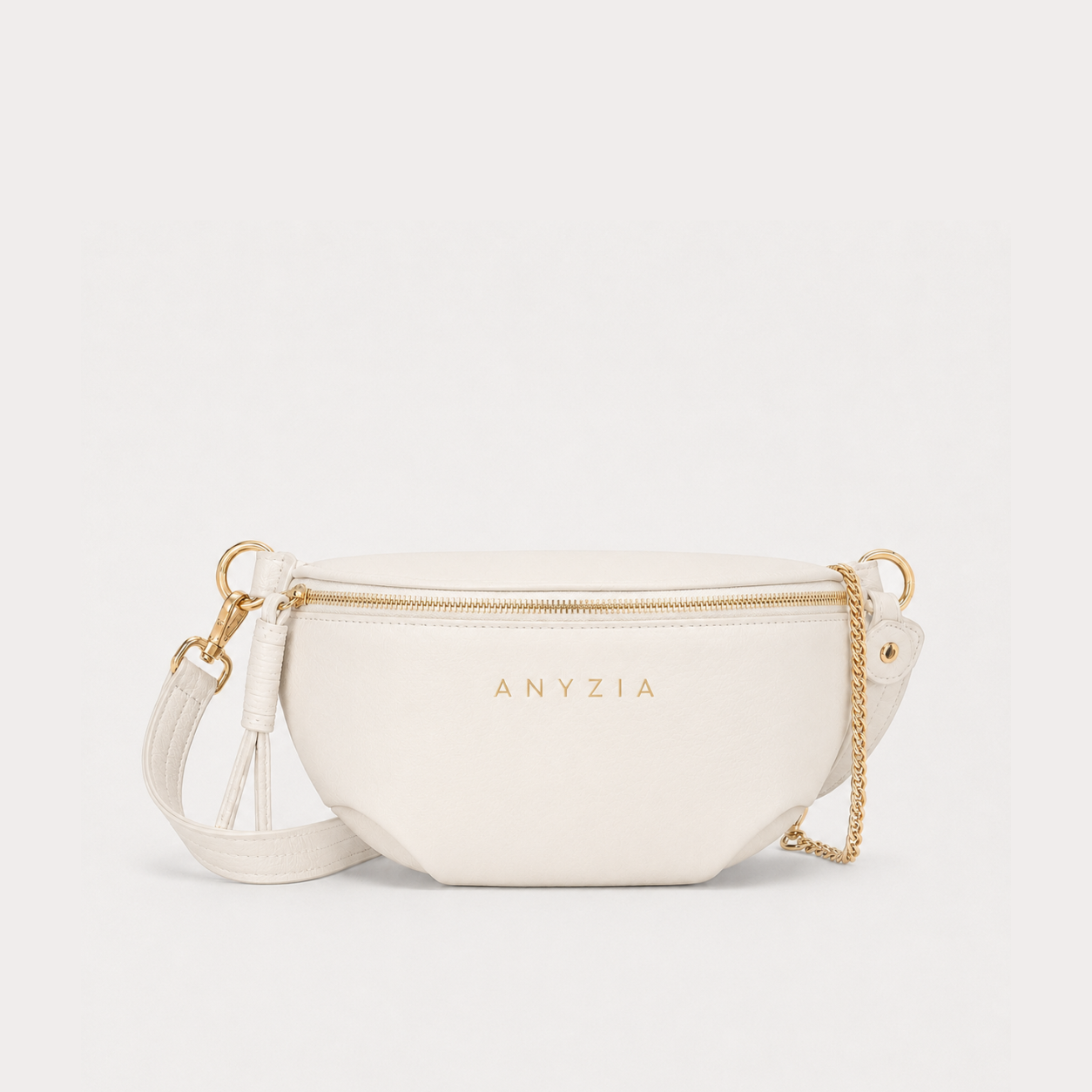 Sac banane porté épaule blanc — Colombe