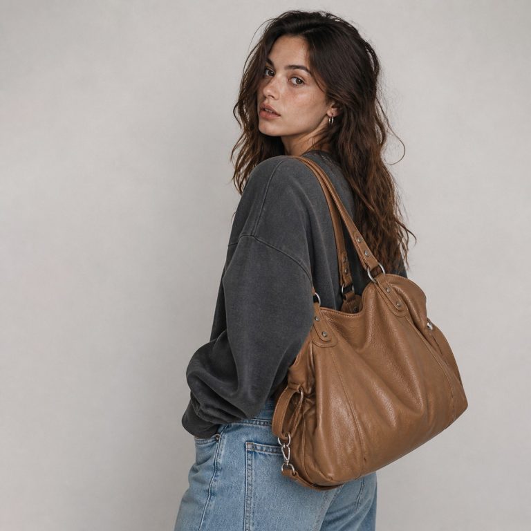 Sac bandoulière quotidien — Cassandre porté