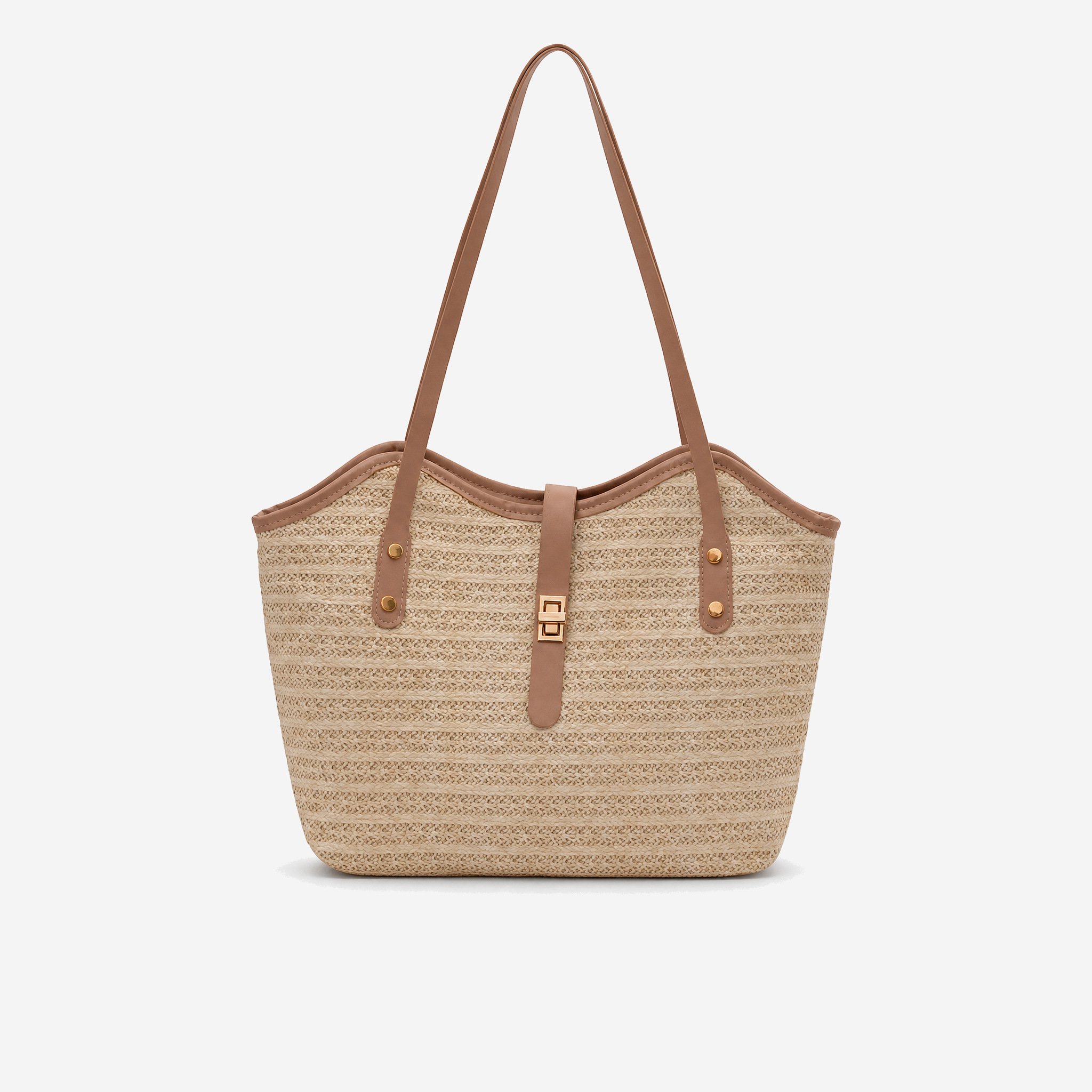 Sac en paille Léonor — Beige 2