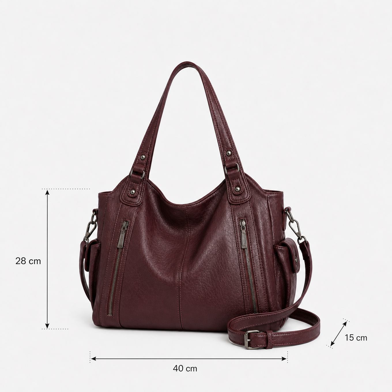 Sac bandoulière Julie — Bordeaux