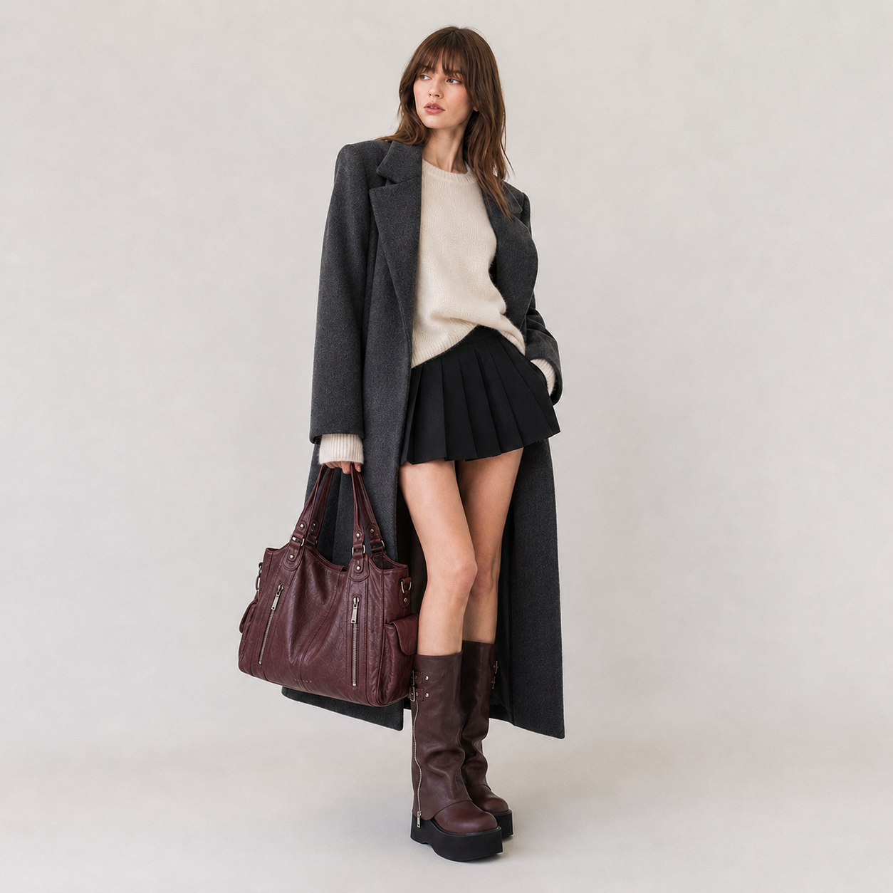 Sac bandoulière Bordeaux — Julie
