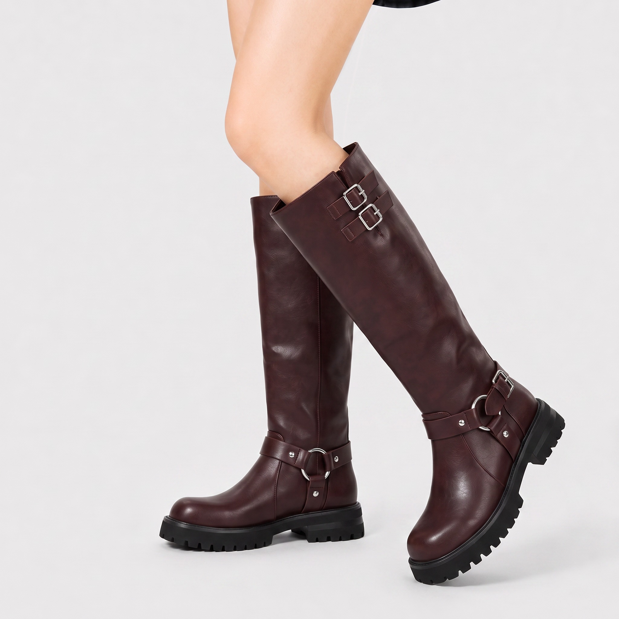 Botte cavalière bordeaux — Alba
