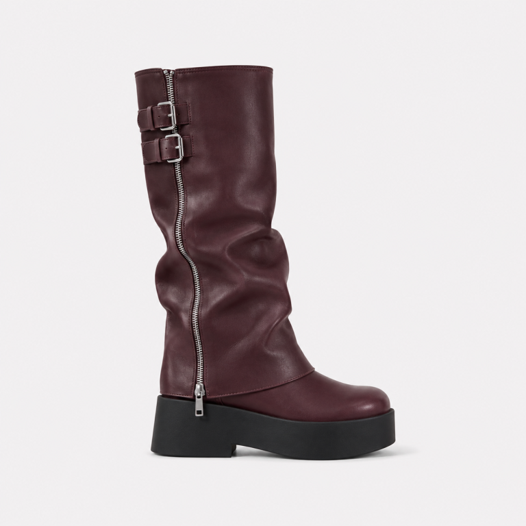 Bottes Bordeaux Hautes à Boucles - SIENNA